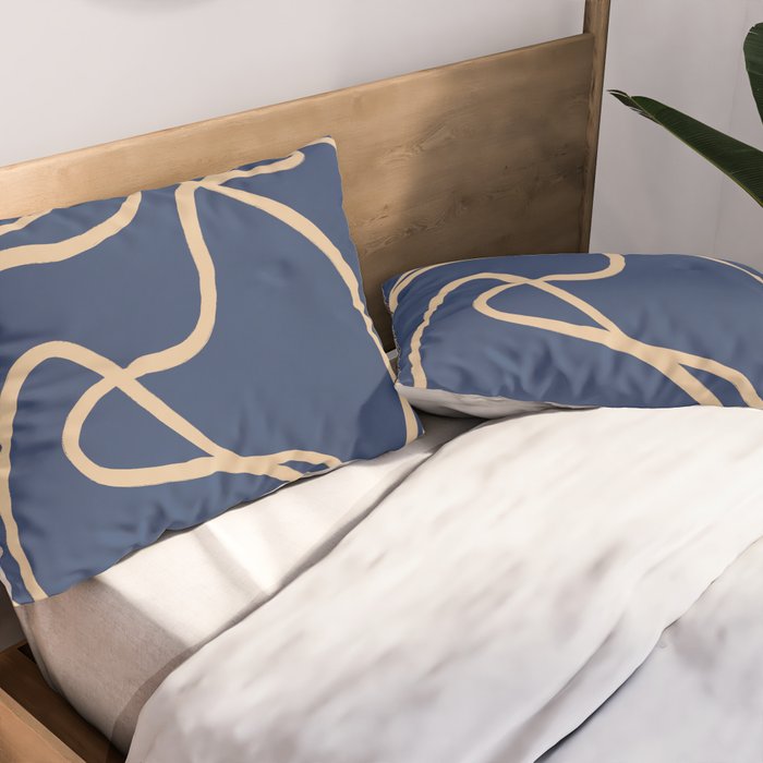 Abstract Line Art Cat 6 Pillow Sham Gallery Image 2