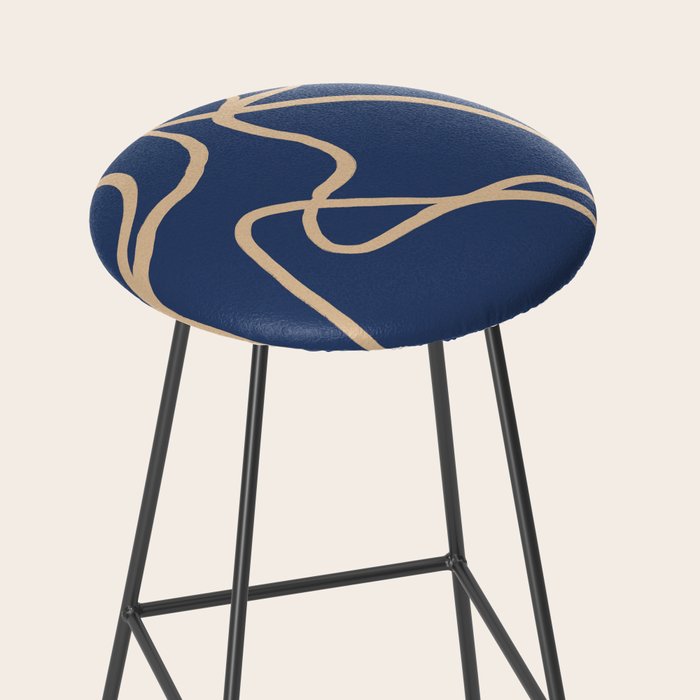 Abstract Line Art Cat 6 Stool Gallery Image 2