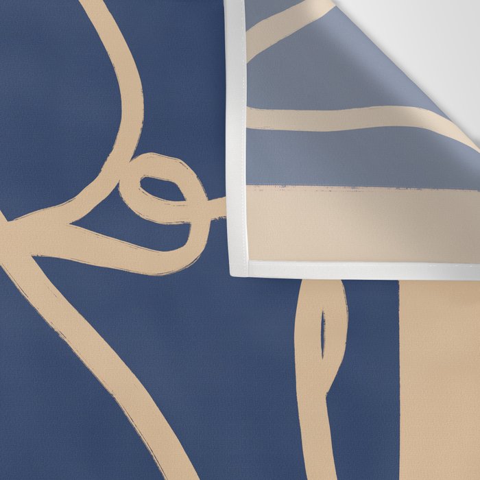 Abstract Line Art Cat 6 Wall Tapestry Gallery Image 3