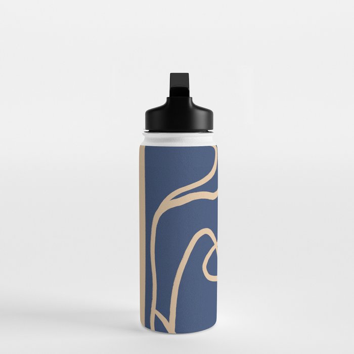 Abstract Line Art Cat 6 Water Bottle Gallery Image 3