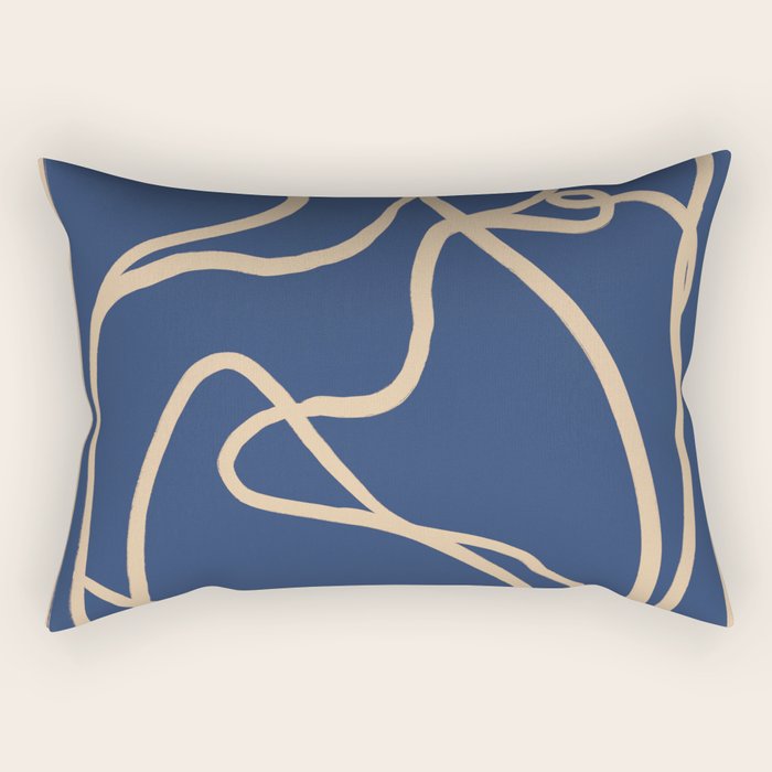 Abstract Line Art Cat 6 Rectangular Pillow Gallery Image 1