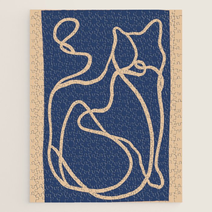 Abstract Line Art Cat 6 Jigsaw Puzzle Gallery Image 1