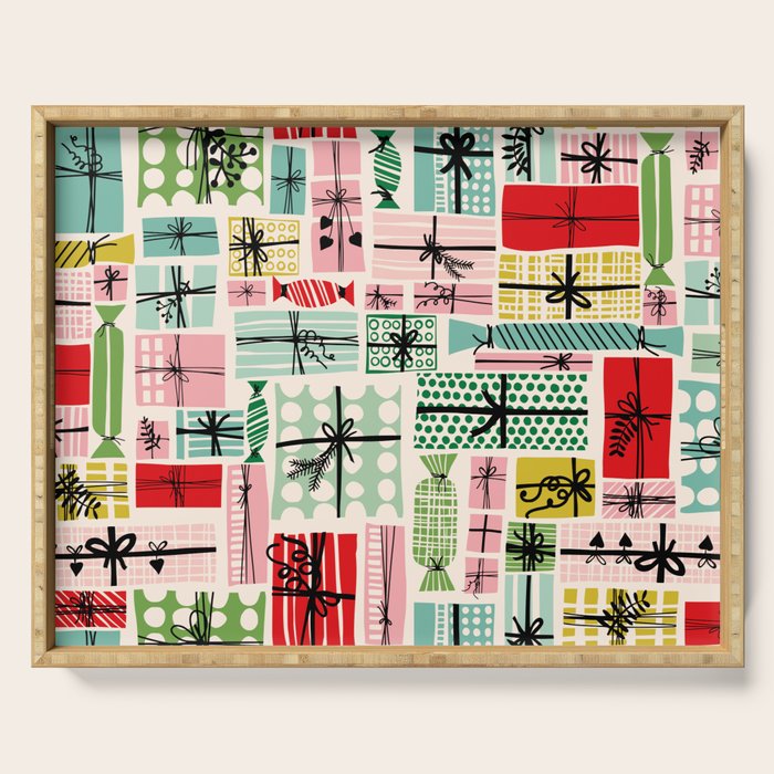Favorite gift wrapped Serving Tray Gallery Image 1