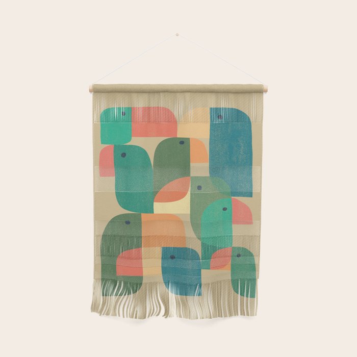 Mid-century tropical birds Wall Hanging Gallery Image 1
