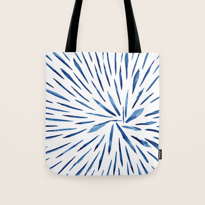 Indigo Sparks | Watercolor Pattern Tote Bag Gallery Image 1