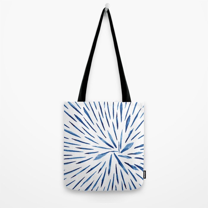 Indigo Sparks | Watercolor Pattern Tote Bag Gallery Image 2