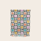 Trendy checkered flower art pattern Wall Hanging Gallery Image 1