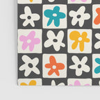 Trendy checkered flower art pattern Poster Gallery Image 3