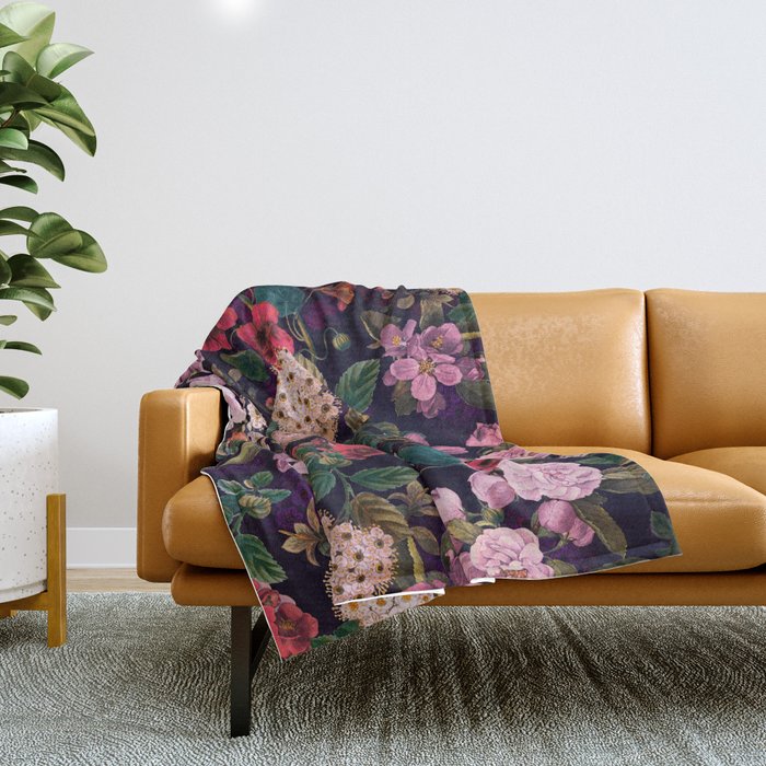 Brightly Glowing Flowers II Throw Blanket Gallery Image 1