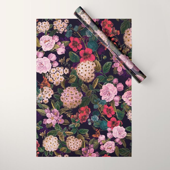 Brightly Glowing Flowers II Wrapping Paper Gallery Image 1