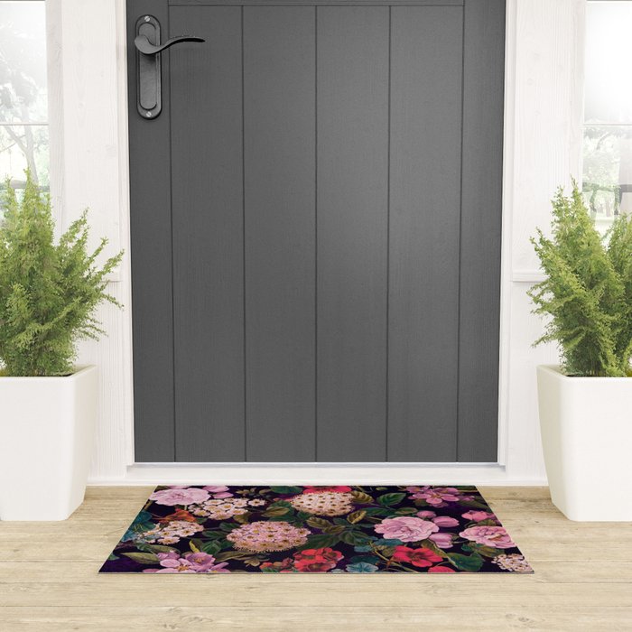 Brightly Glowing Flowers II Welcome Mat Gallery Image 3