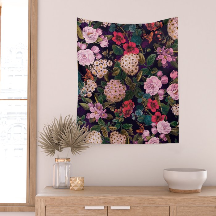 Brightly Glowing Flowers II Wall Tapestry Gallery Image 2