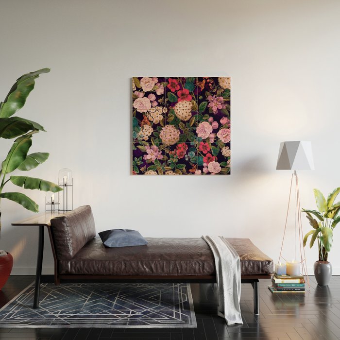 Brightly Glowing Flowers II Wood Wall Art Gallery Image 2