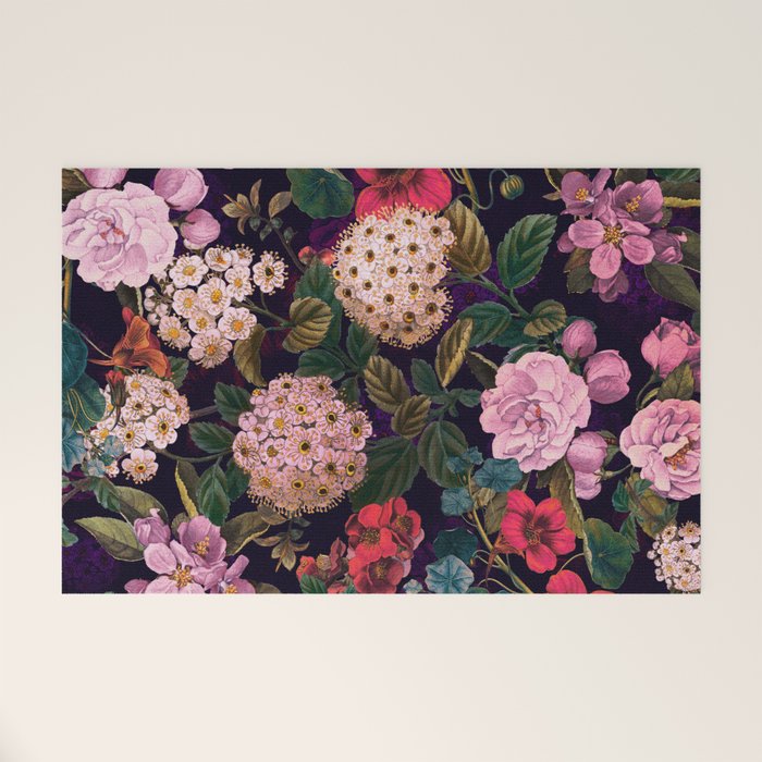 Brightly Glowing Flowers II Welcome Mat Gallery Image 1