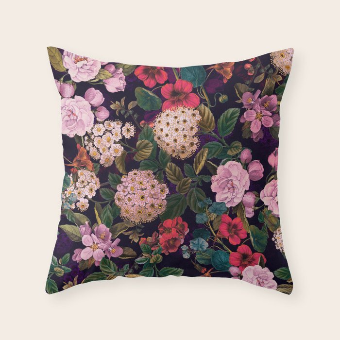 Brightly Glowing Flowers II Throw Pillow Gallery Image 6