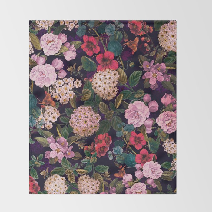 Brightly Glowing Flowers II Throw Blanket Gallery Image 2