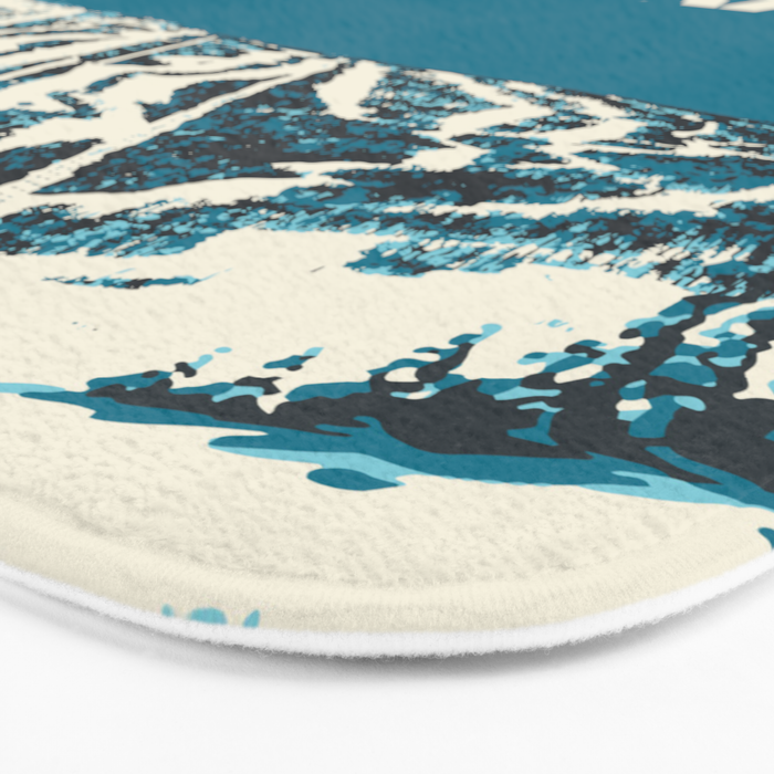 Ski Sugarloaf Maine vintage ski poster Bath Mat Gallery Image 3