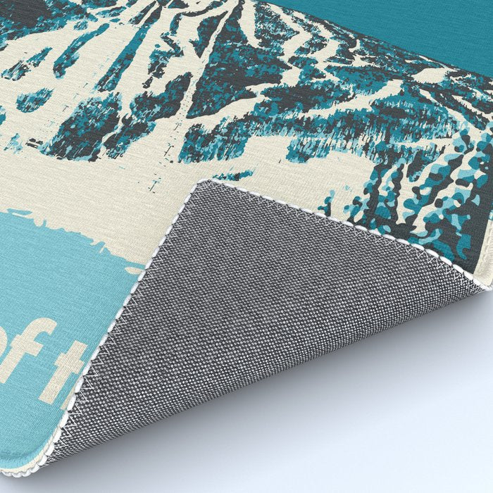 Ski Sugarloaf Maine vintage ski poster Rug Gallery Image 4