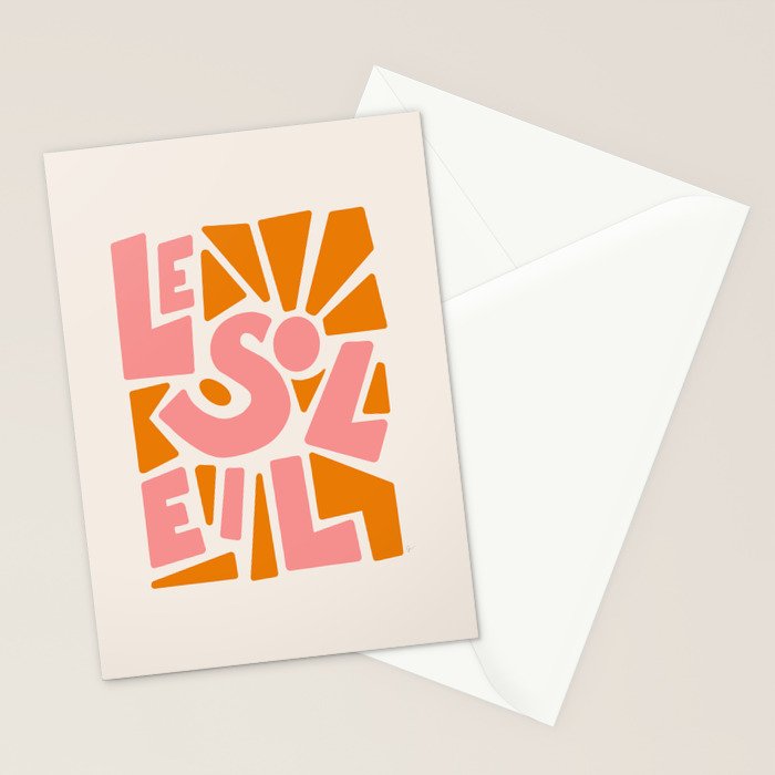 Le Soleil French Sun Stationery Card Gallery Image 2