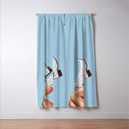 These Boots - Glitter Blue Landscape Window Curtain Gallery Image 3