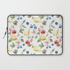 Lemon Berries and Cherries Watercolor Pattern Laptop Sleeve Gallery Image 1