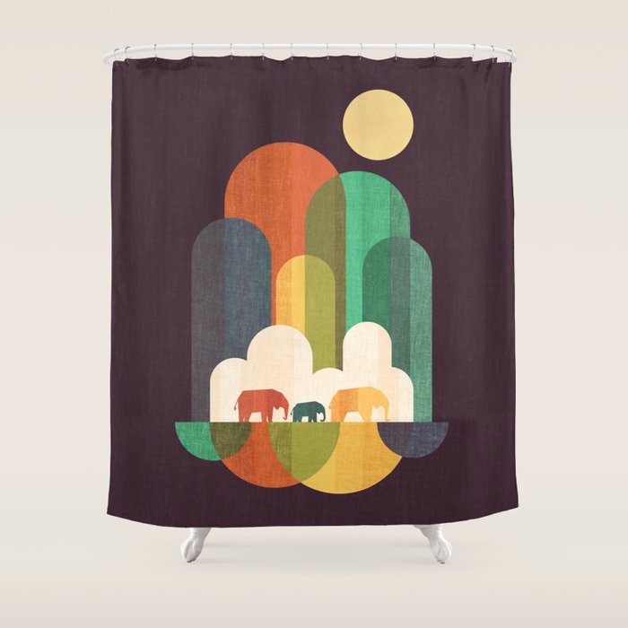 Elephant walk Shower Curtain Gallery Image 1
