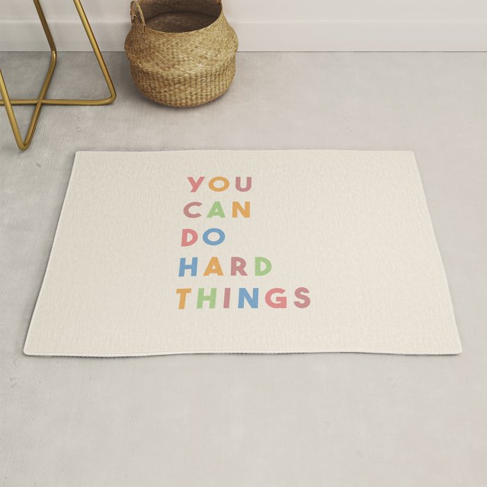You Can Do Hard Things Rug Gallery Image 1