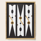 Laundry Clothespins - Gold, Black and White Serving Tray Gallery Image 1