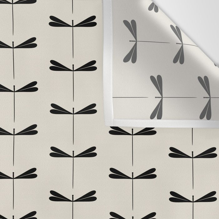 Dragonfly Pattern VIII Neutral Off White Wall Tapestry Gallery Image 3