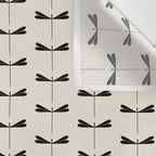 Dragonfly Pattern VIII Neutral Off White Wall Tapestry Gallery Image 3