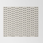 Dragonfly Pattern VIII Neutral Off White Throw Blanket Gallery Image 2