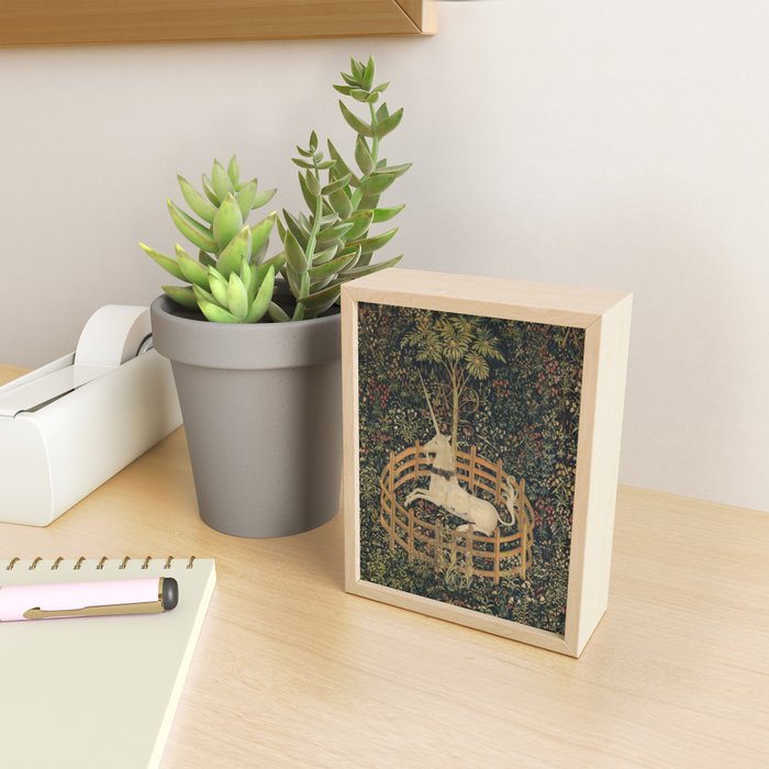 The Unicorn Rests in a Garden (from the Unicorn Tapestries) Mini Art Print Gallery Image 2