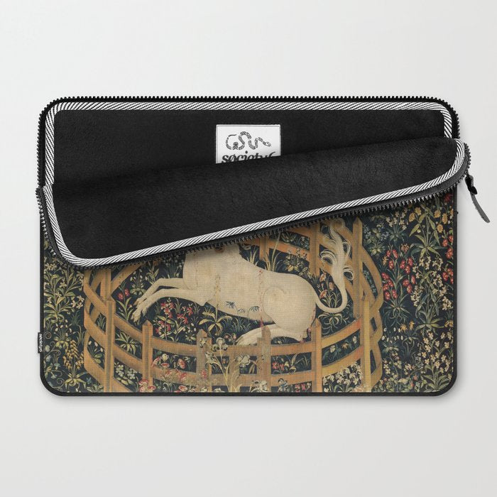 The Unicorn Rests in a Garden (from the Unicorn Tapestries) Laptop Sleeve Gallery Image 2