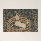 The Unicorn Rests in a Garden (from the Unicorn Tapestries) Welcome Mat Gallery Image 1
