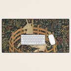 The Unicorn Rests in a Garden (from the Unicorn Tapestries) Desk Mat Gallery Image 1