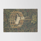 The Unicorn Rests in a Garden (from the Unicorn Tapestries) Rug Gallery Image 2