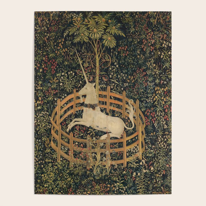 The Unicorn Rests in a Garden (from the Unicorn Tapestries) Poster Gallery Image 1