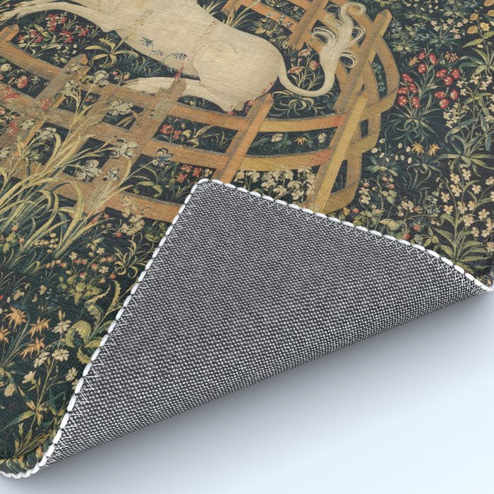 The Unicorn Rests in a Garden (from the Unicorn Tapestries) Rug Gallery Image 4