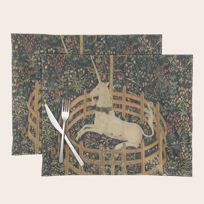 The Unicorn Rests in a Garden (from the Unicorn Tapestries) Placemat Gallery Image 1