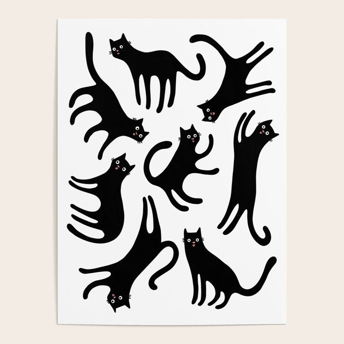 Black Cats Blep! Poster Gallery Image 1