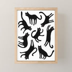 Black Cats Blep! Mini Art Print Gallery Image 1