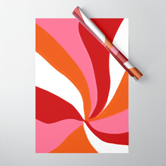marlowe, pink & orange Wrapping Paper Gallery Image 1