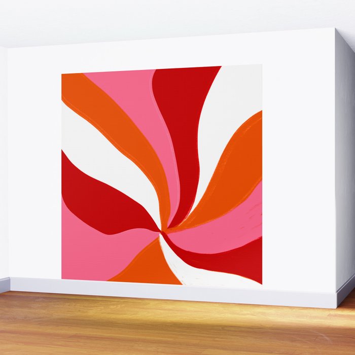 marlowe, pink & orange Wall Mural Gallery Image 2