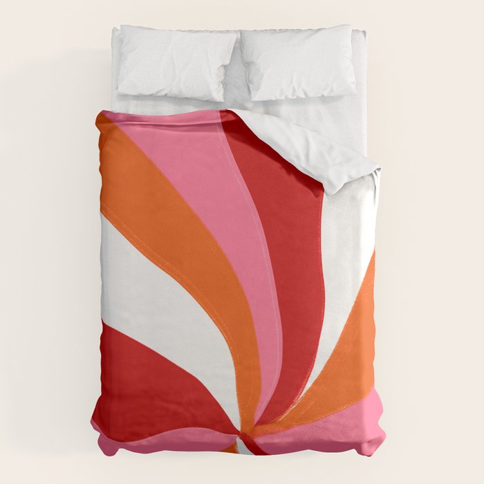 marlowe, pink & orange Duvet Cover Gallery Image 1