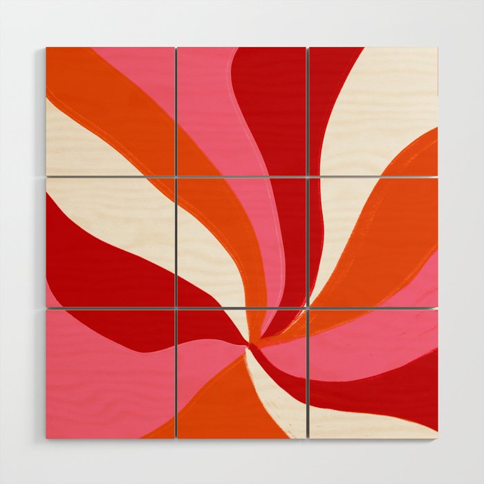 marlowe, pink & orange Wood Wall Art Gallery Image 1