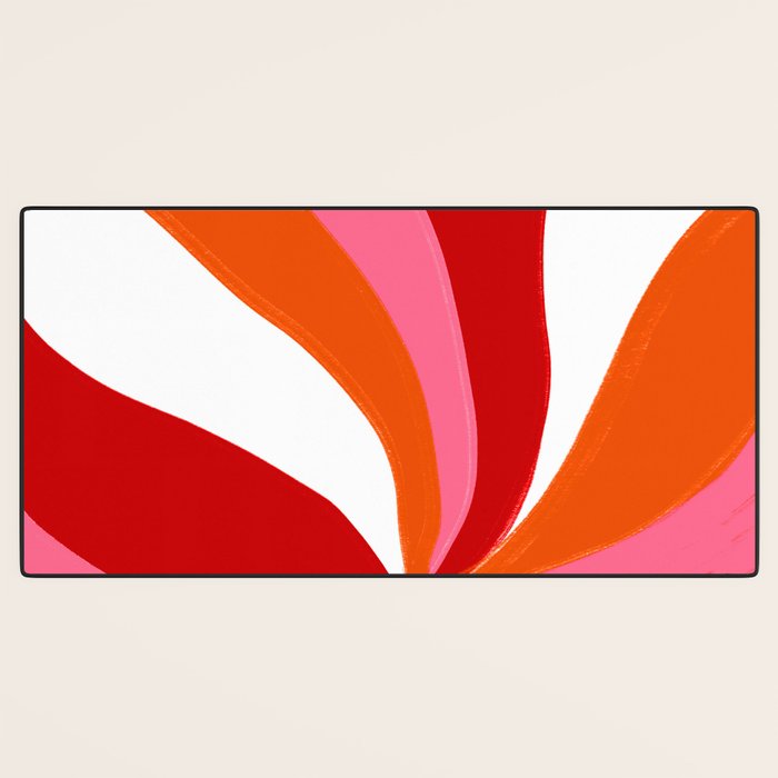 marlowe, pink & orange Desk Mat Gallery Image 3