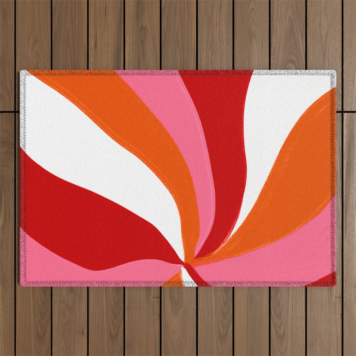 marlowe, pink & orange Outdoor Rug Gallery Image 1
