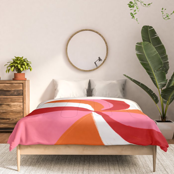 marlowe, pink & orange Comforter Gallery Image 3