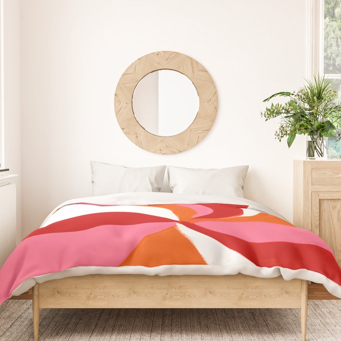 marlowe, pink & orange Duvet Cover Gallery Image 3