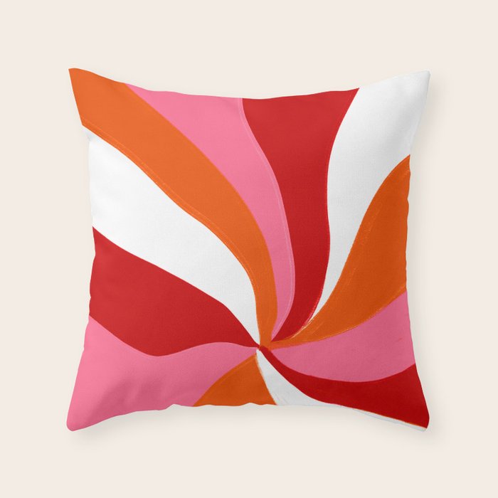 marlowe, pink & orange Throw Pillow Gallery Image 6